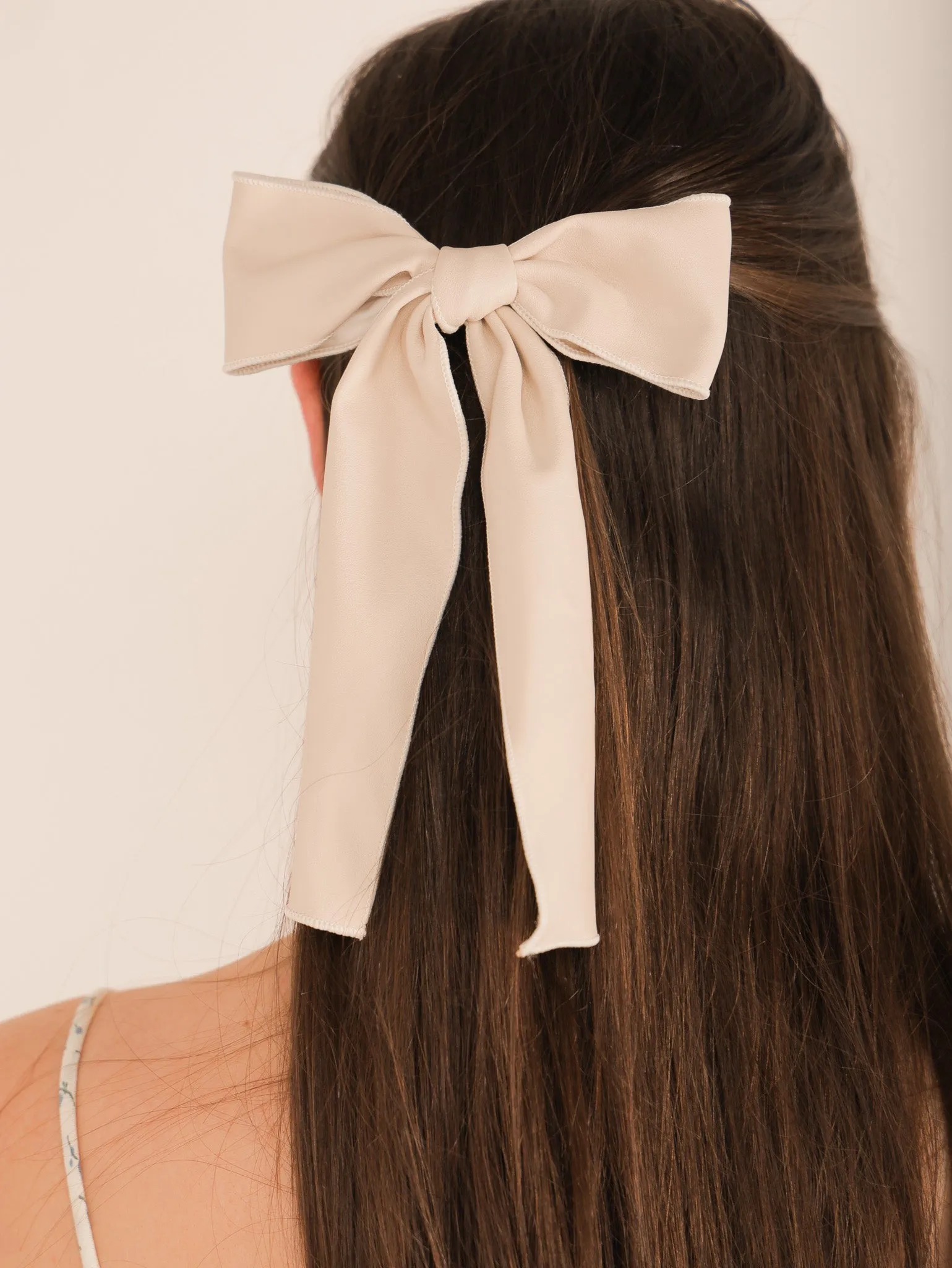 Leather Hair Bow