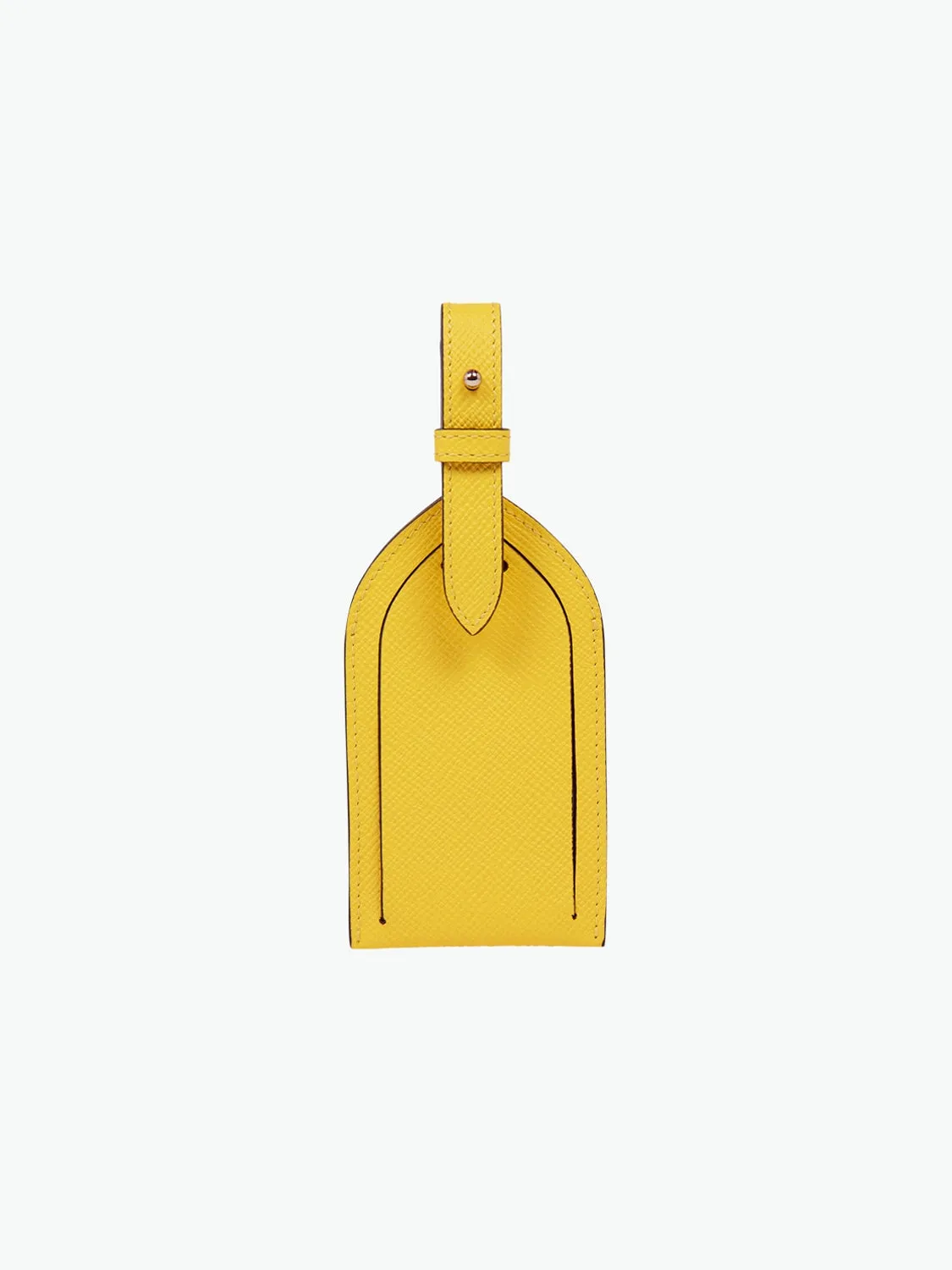 Leather Luggage Tag Lemon