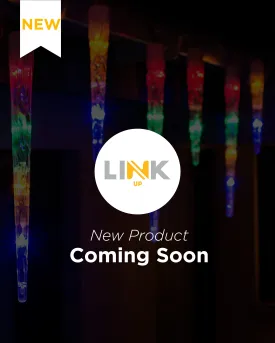LINK UP LED Icicle Lights, Black Cable, Warm White