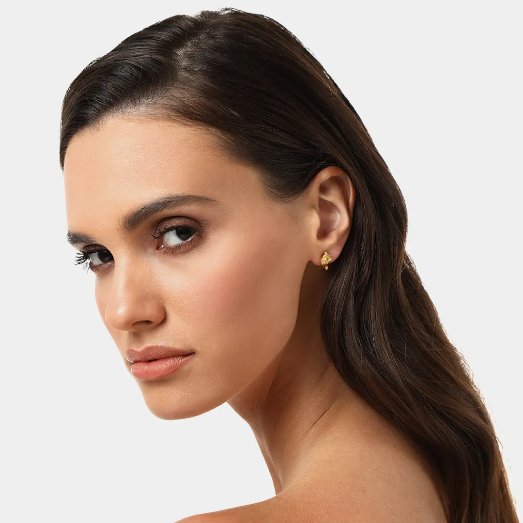 Little extravaganza - stud earrings - silver 925 - gold plated