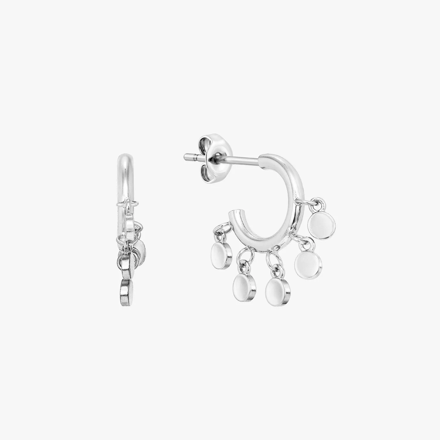 Luxe Shaker Disc Hoop Earrings