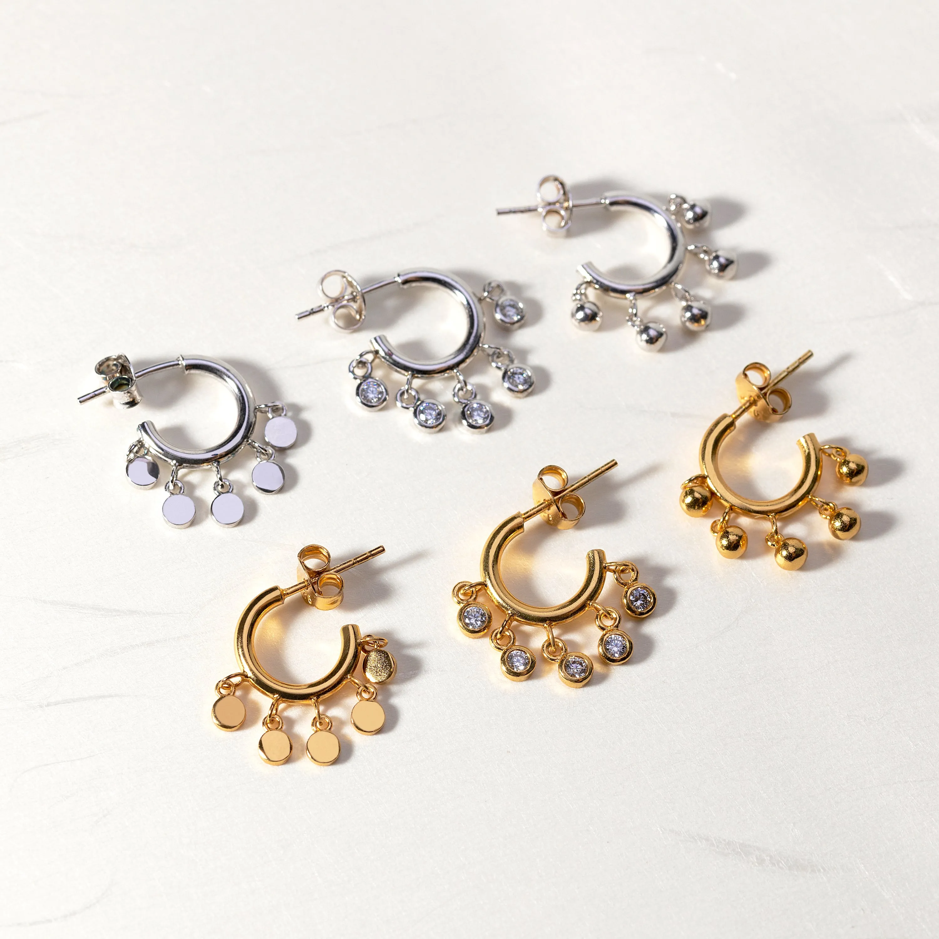 Luxe Shaker Disc Hoop Earrings