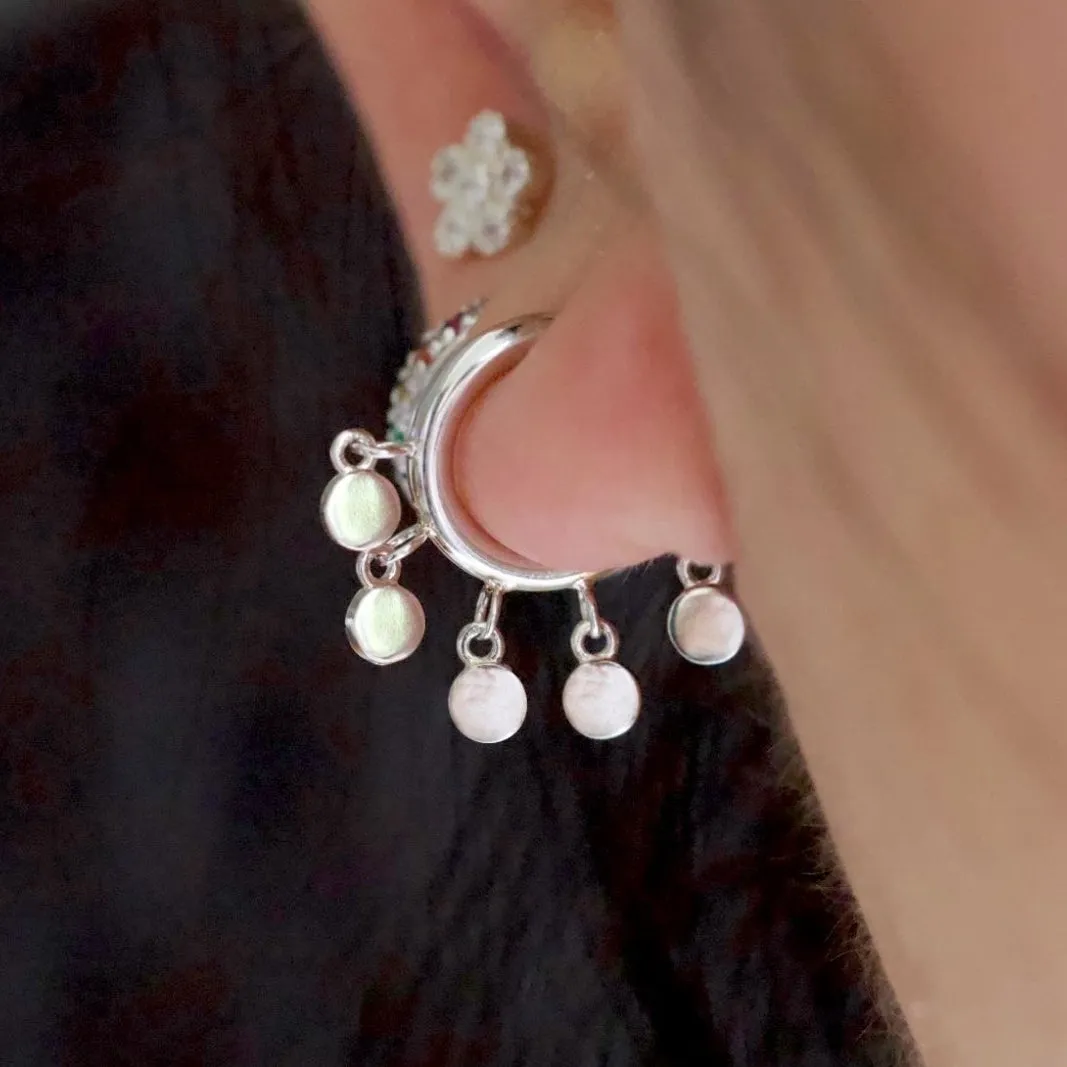 Luxe Shaker Disc Hoop Earrings