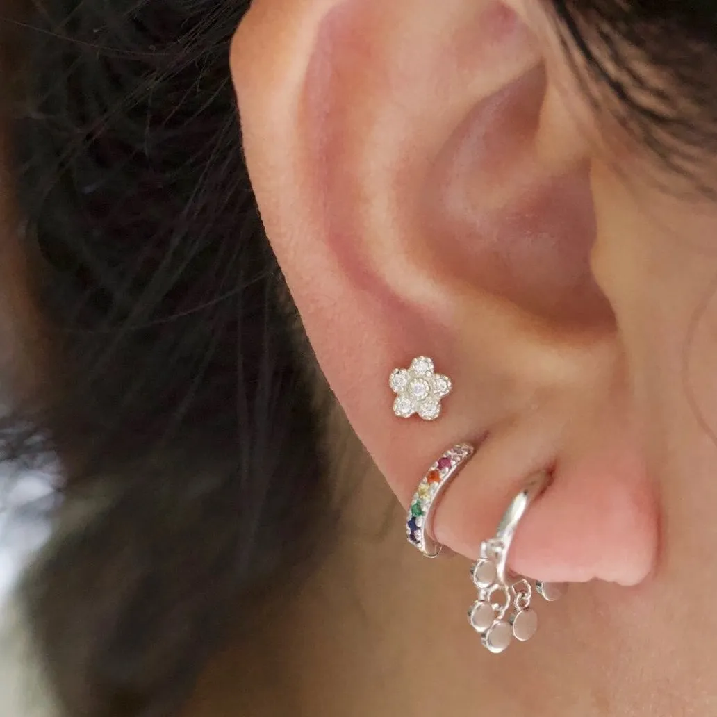 Luxe Shaker Disc Hoop Earrings
