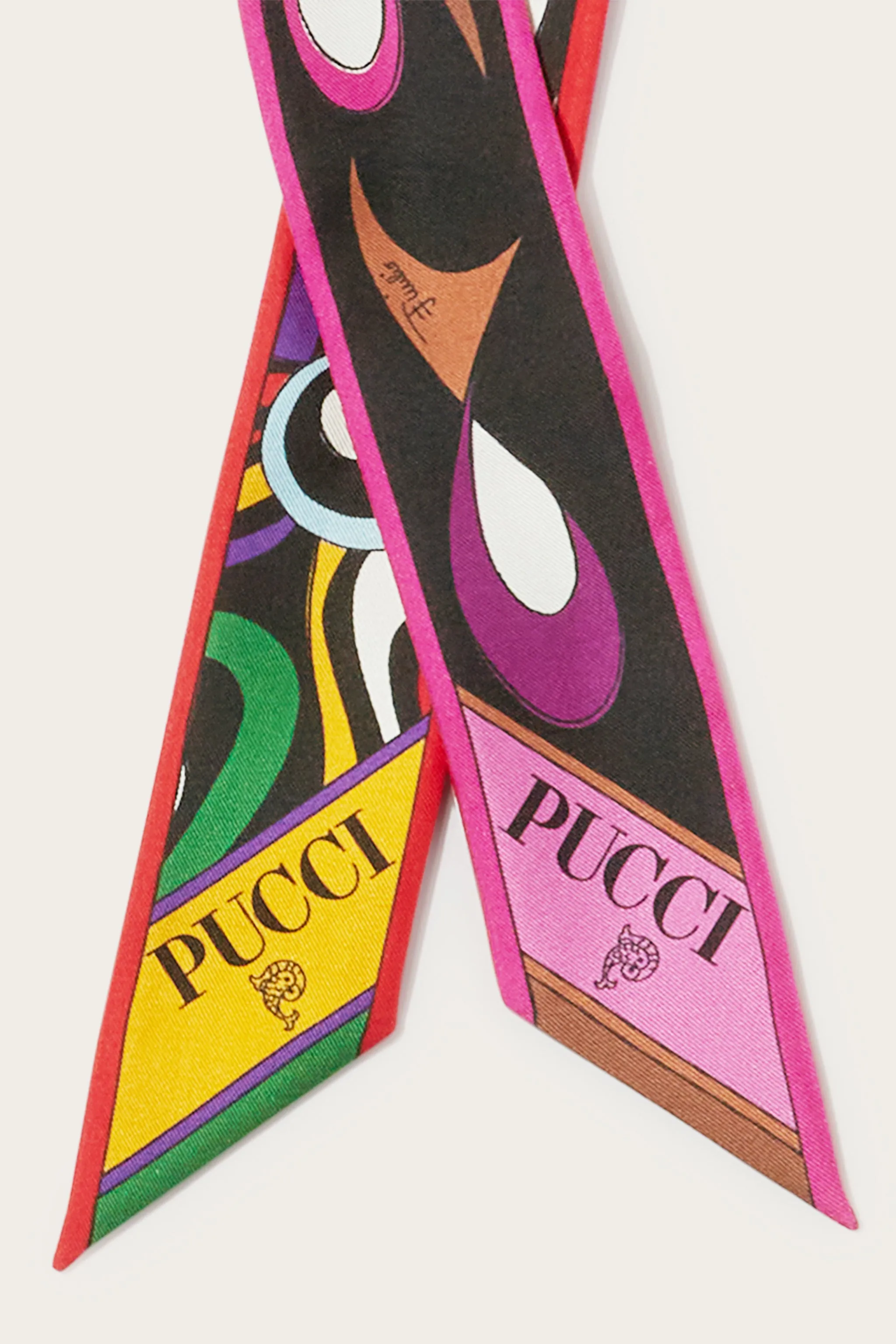 Marmo and Pesci-Print Silk Twill Scarf