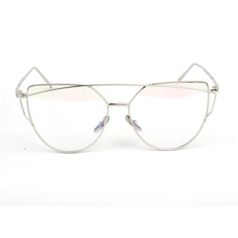 Mirrored Cat Eyed Women's Sunglasses