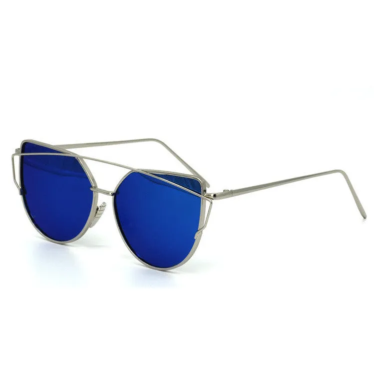 Mirrored Cat Eyed Women's Sunglasses