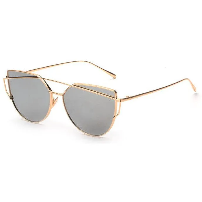 Mirrored Cat Eyed Women's Sunglasses