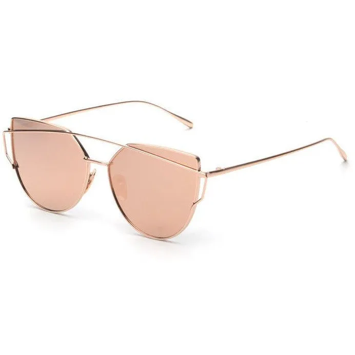 Mirrored Cat Eyed Women's Sunglasses