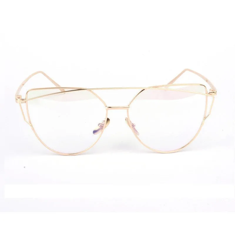 Mirrored Cat Eyed Women's Sunglasses