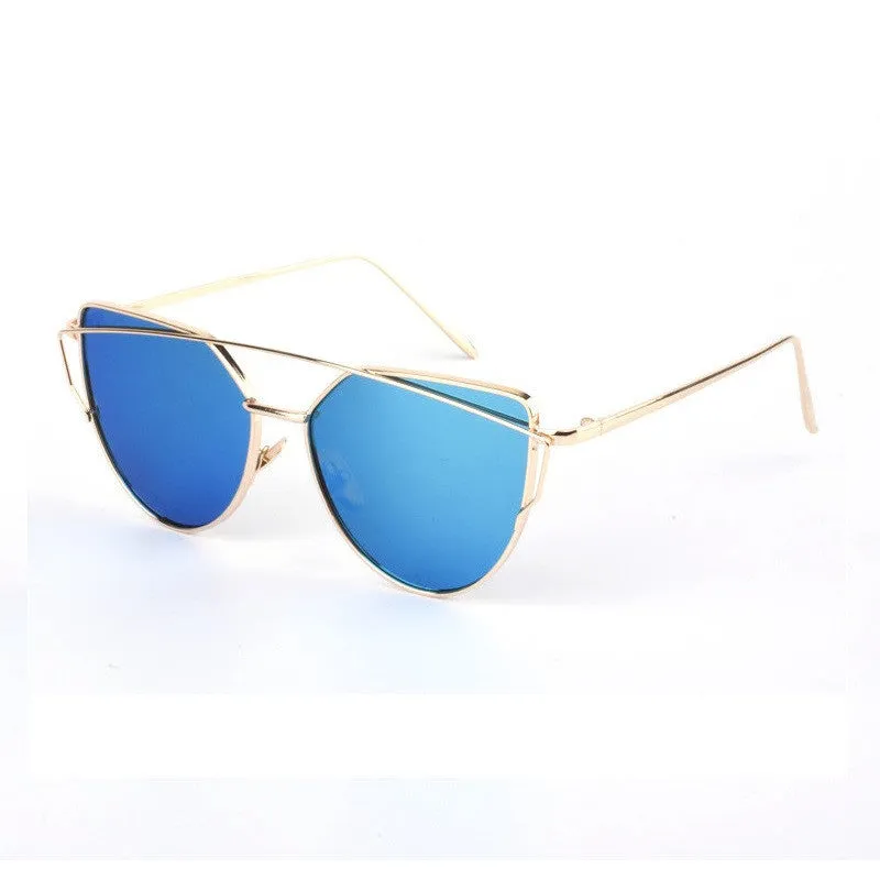 Mirrored Cat Eyed Women's Sunglasses