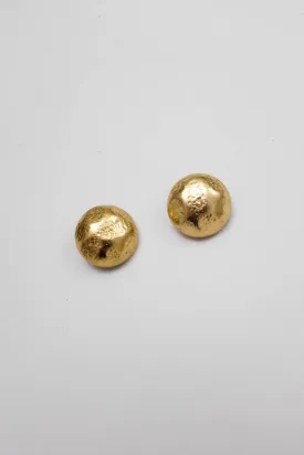 MOON VINTAGE 14K GOLD HAMMERED EARRINGS
