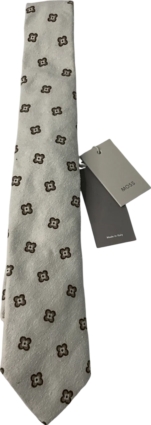 Moss Bros Cream Patten Tie One Size