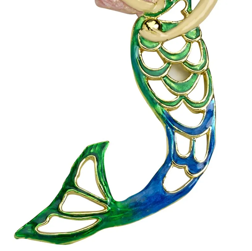 Openwork Cloisonné 3-Pc. Mermaid Ornament Set