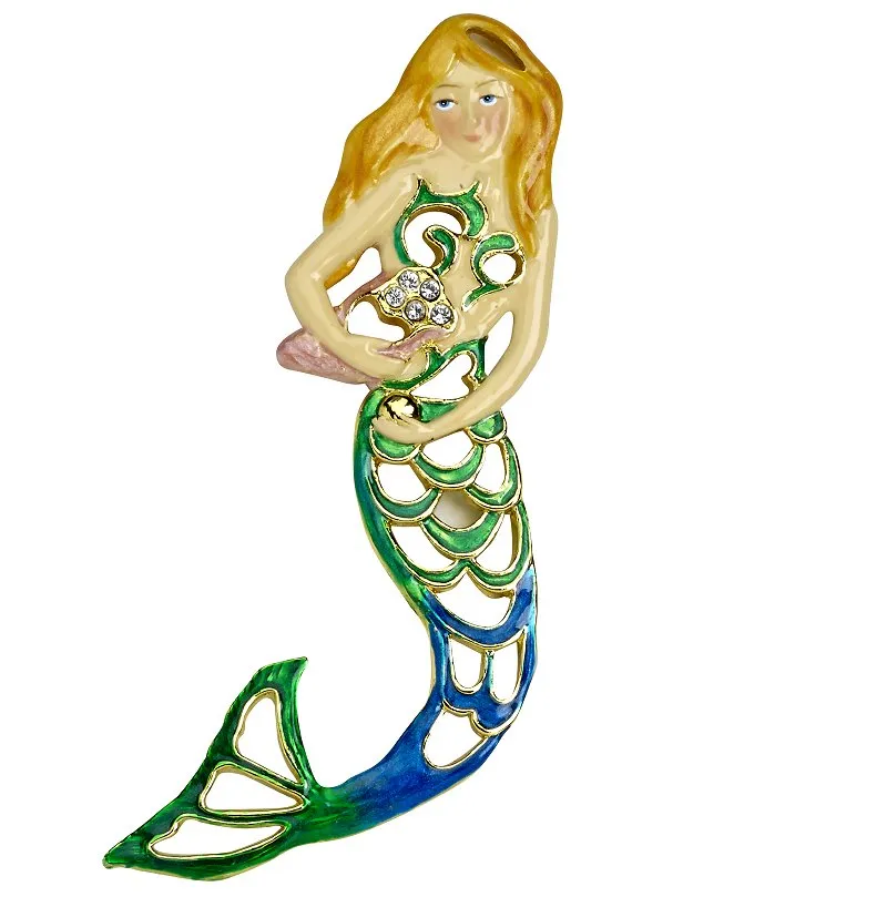 Openwork Cloisonné 3-Pc. Mermaid Ornament Set