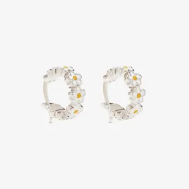 Painted Blooms Hoop Earrings
