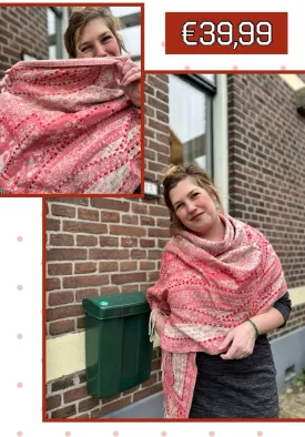 Paisley style- warme wintersjaal - coral beauty