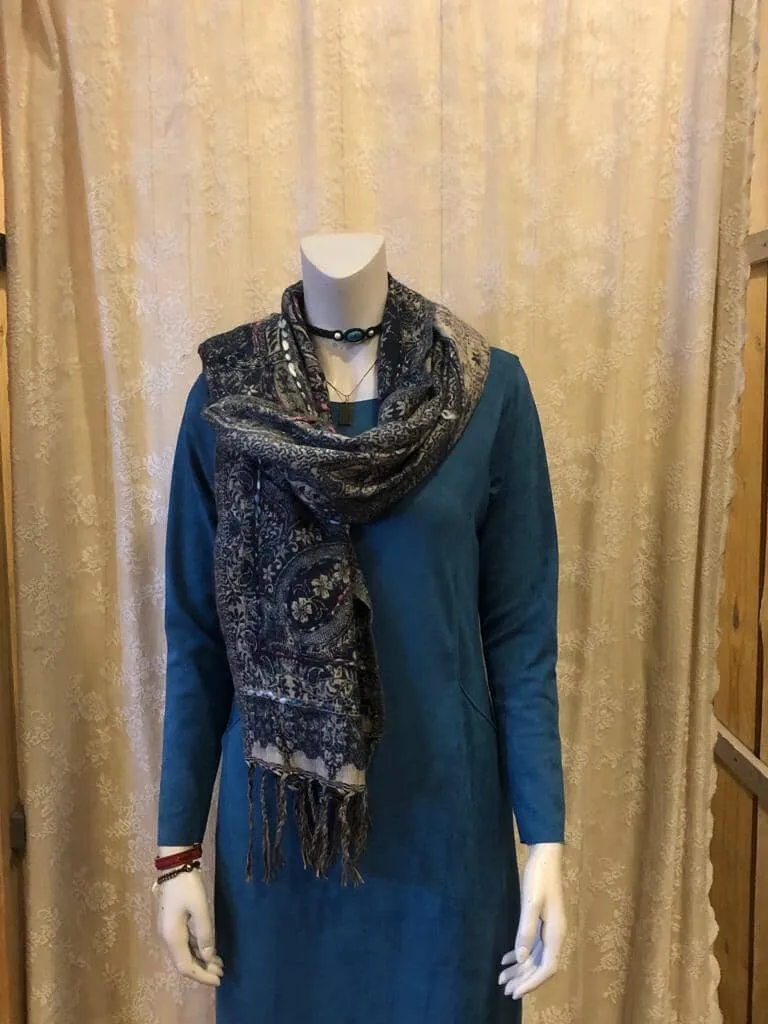Paisley style- warme wintersjaal - mulitcolor