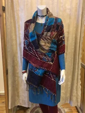 Paisley style- warme wintersjaal - mulitcolor