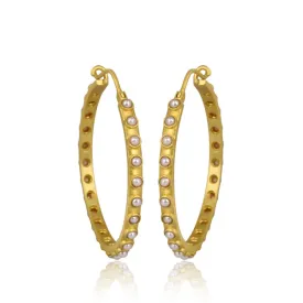 Pearl Hoop Earrings