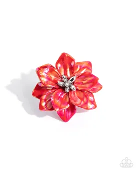 Platonic Petals - Red Ring - Paparazzi Accessories