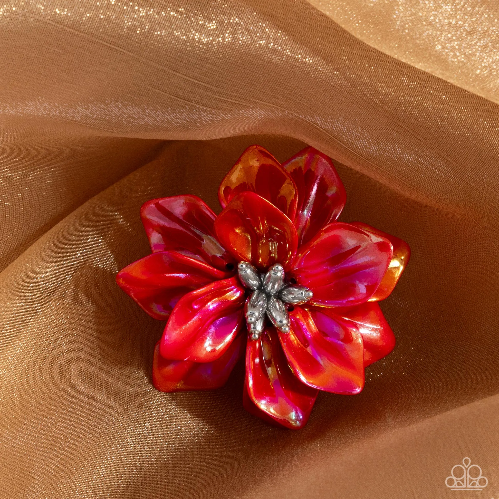 Platonic Petals - Red Ring - Paparazzi Accessories