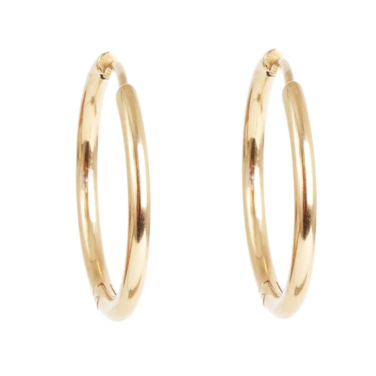 Pure Steel Creol Earring - 30mm Gold