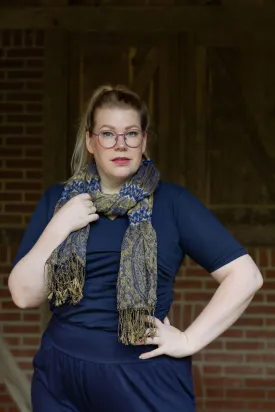 Rayana crinkle sjaal- handgemaakt en uniek- alma