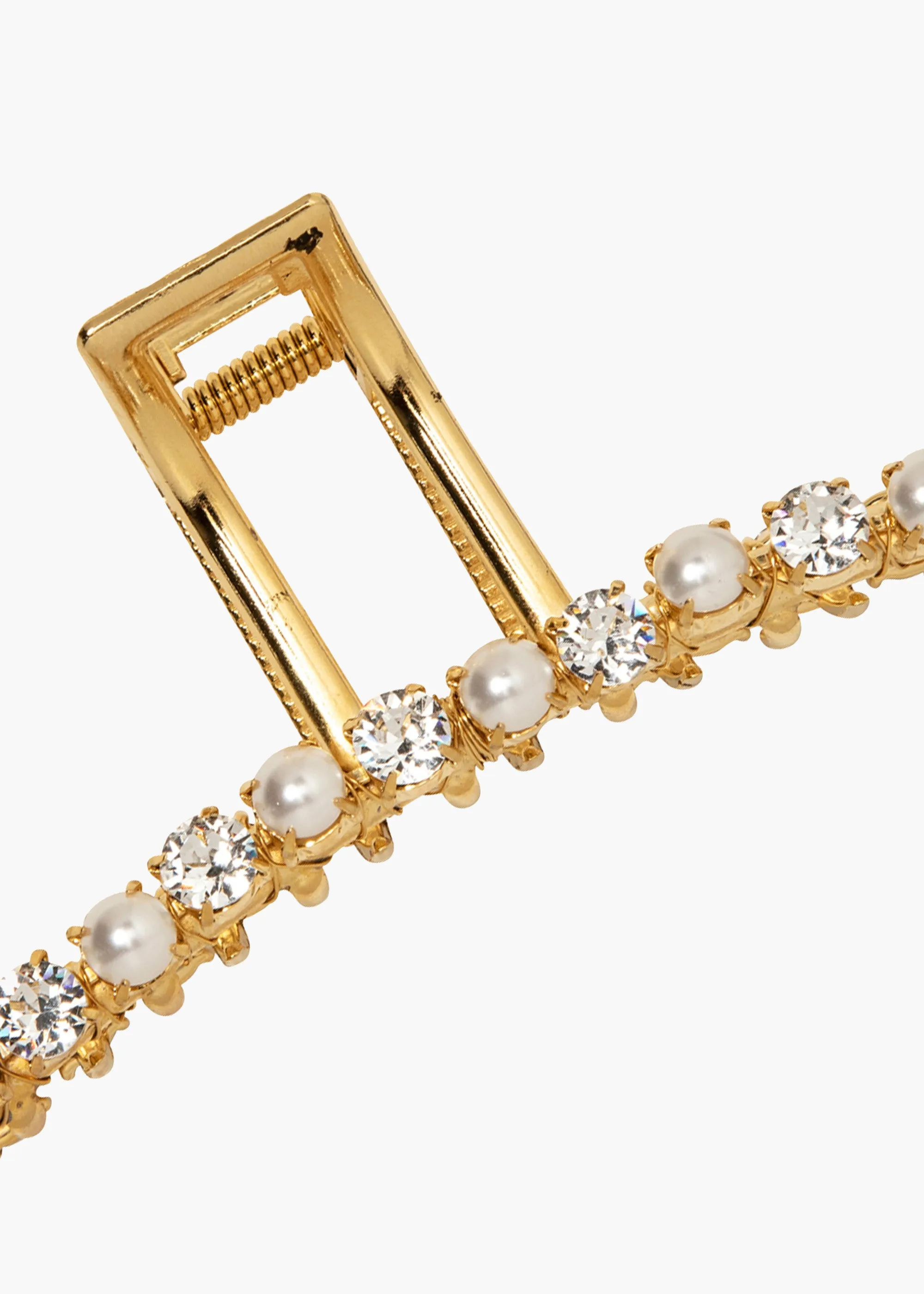 Serena Jaw Clip -- Crystal Pearl