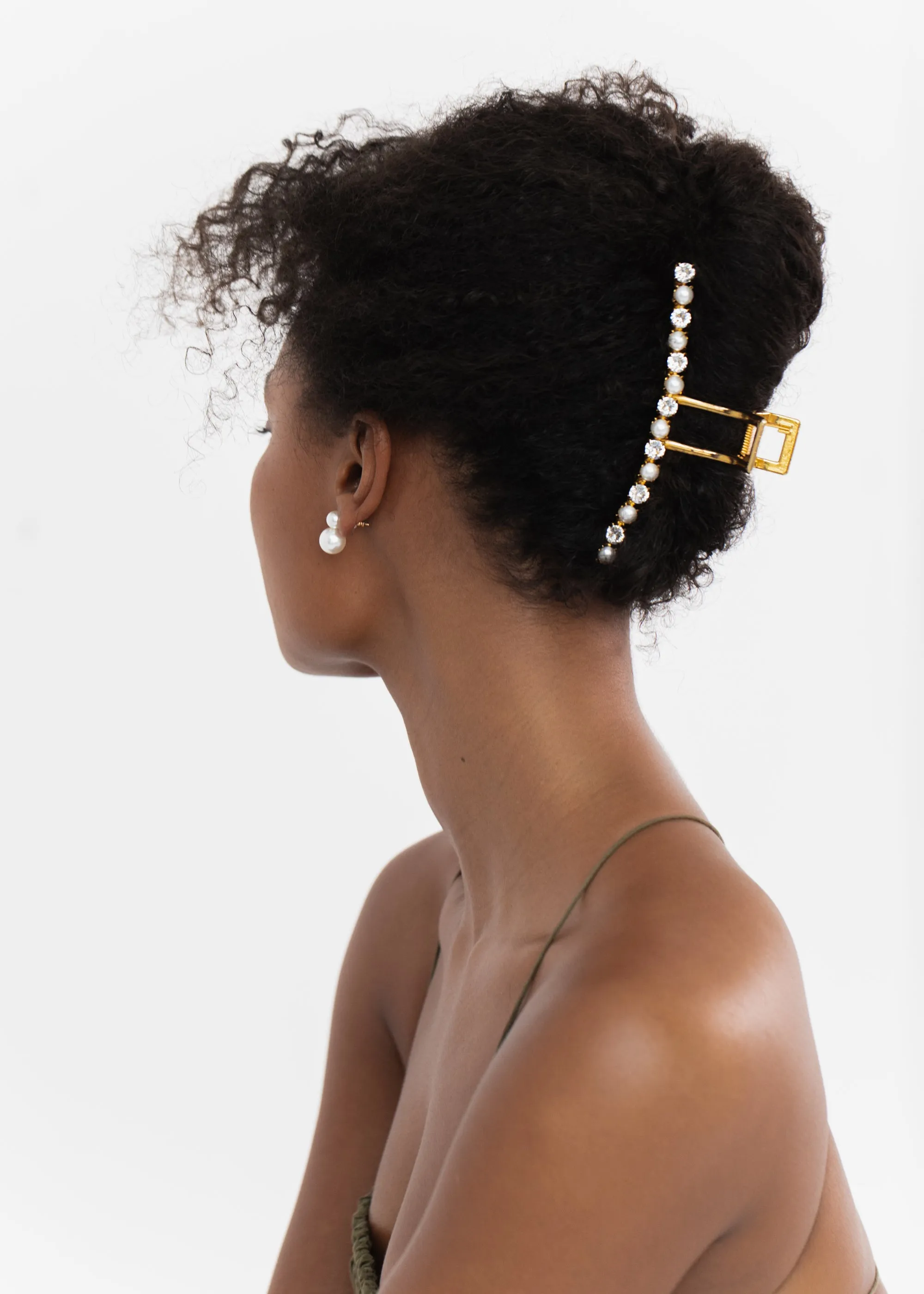 Serena Jaw Clip -- Crystal Pearl