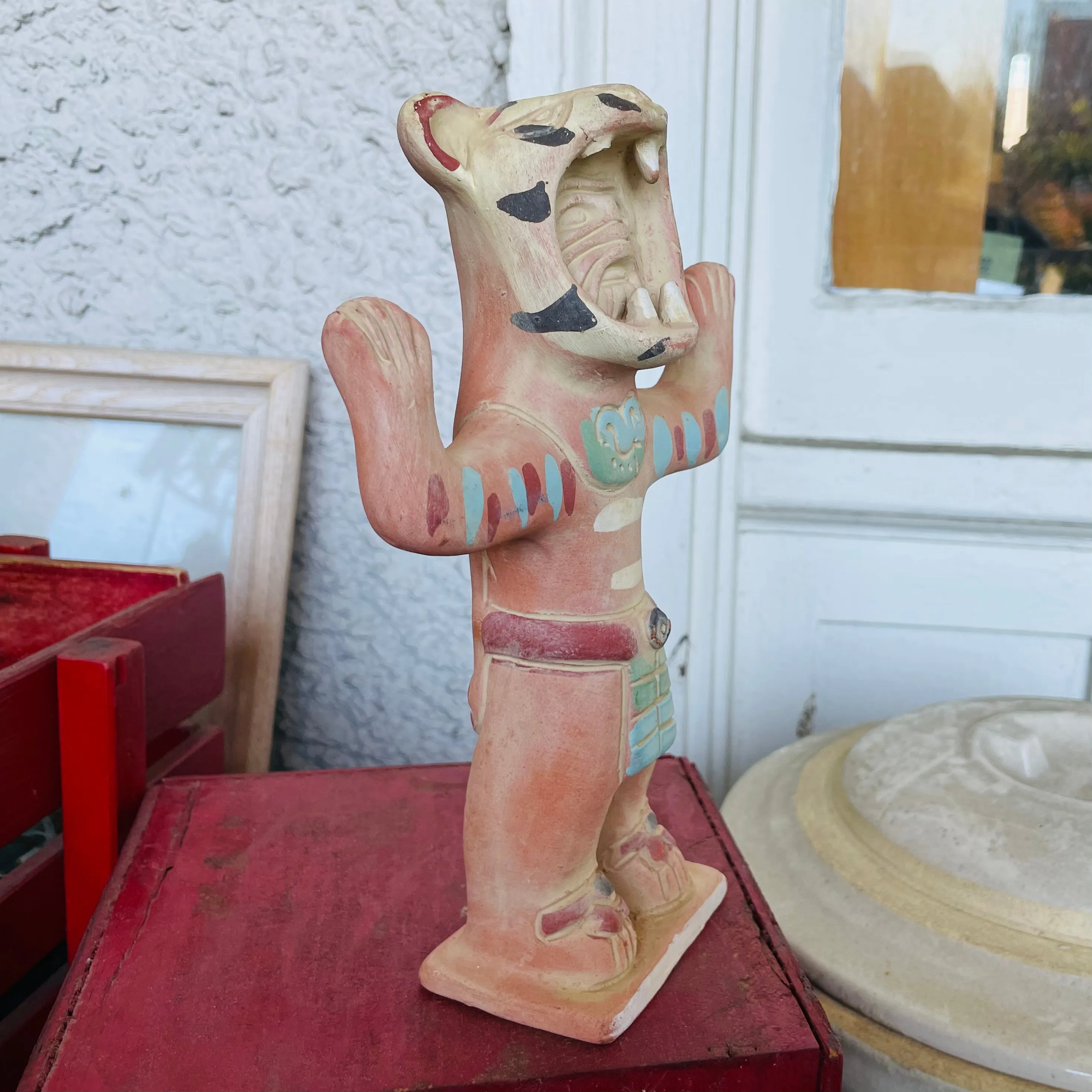 *Signed Mexico Man in Tiger Suit Figurine