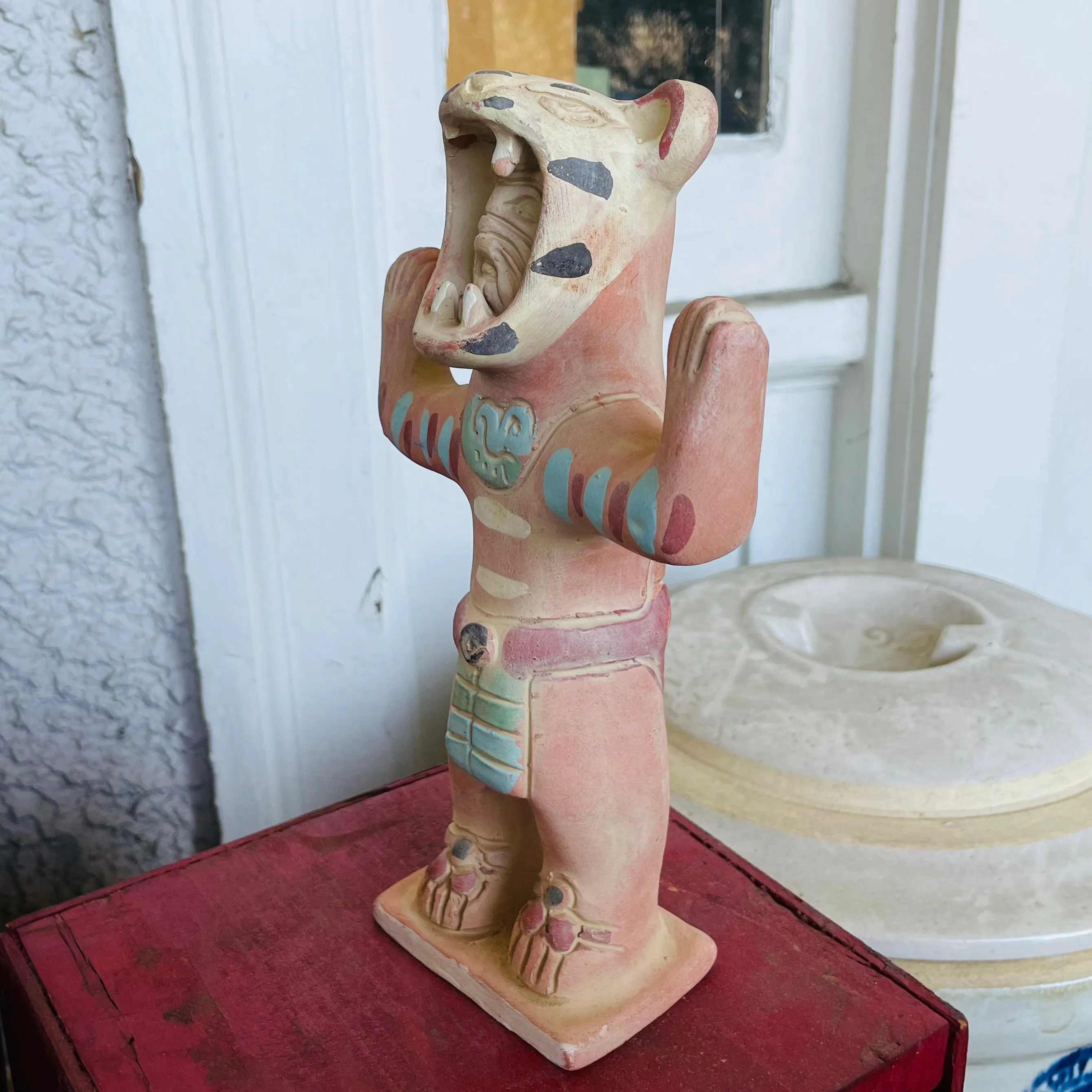 *Signed Mexico Man in Tiger Suit Figurine