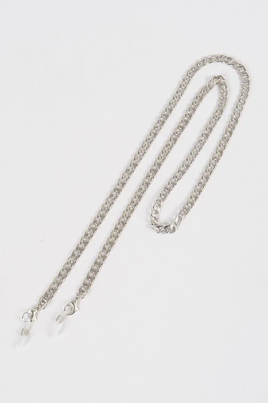 Silver Rhinestone Mask Chain