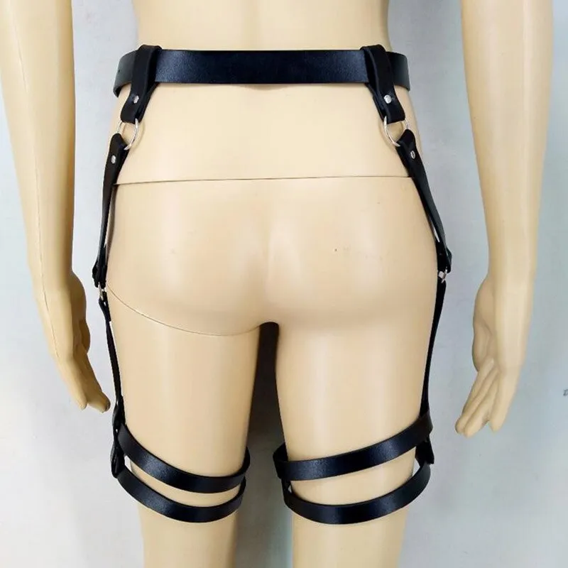 'Submissive' PU Leather Harness Set