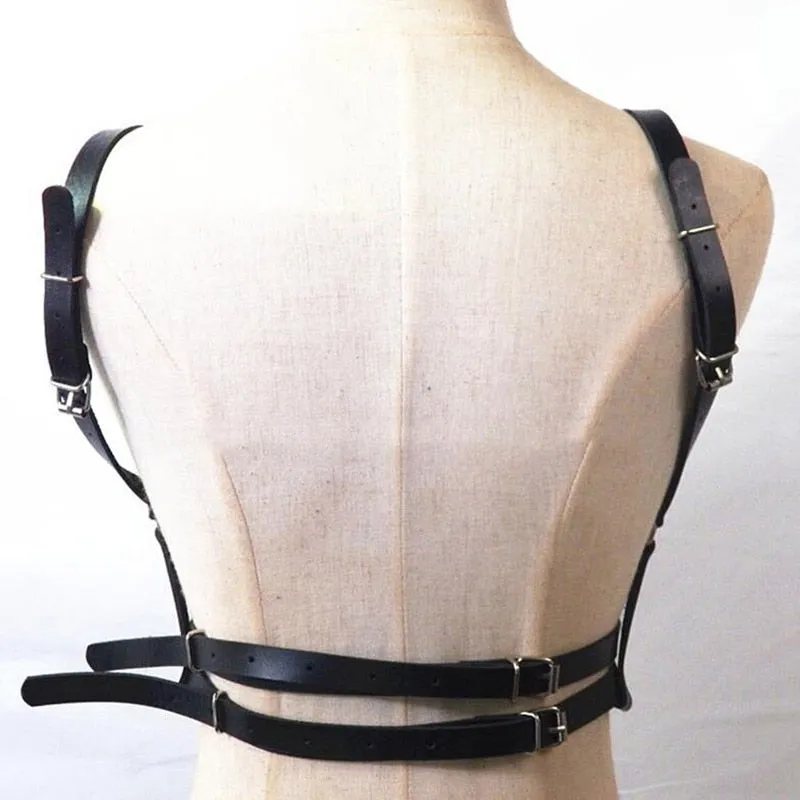 'Submissive' PU Leather Harness Set