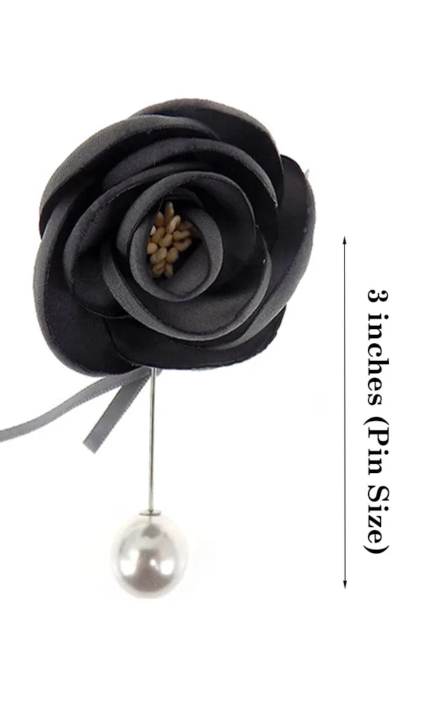 TD0152 Flower Corsage with Pearl Pin