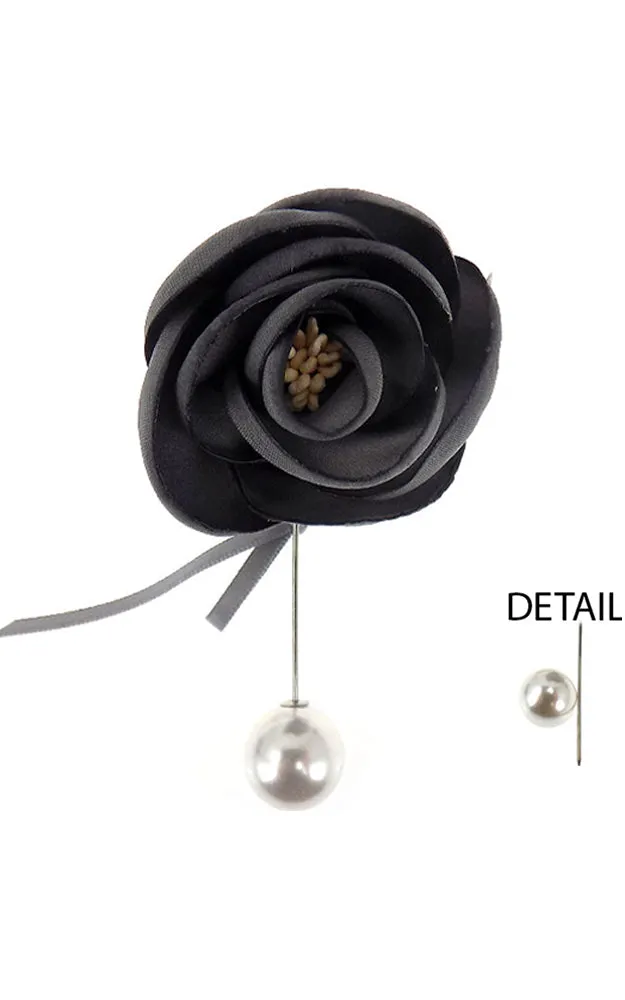 TD0152 Flower Corsage with Pearl Pin