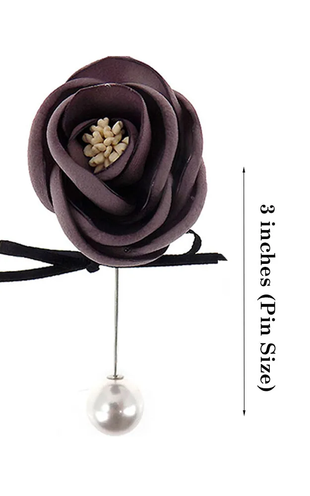 TD0152 Flower Corsage with Pearl Pin