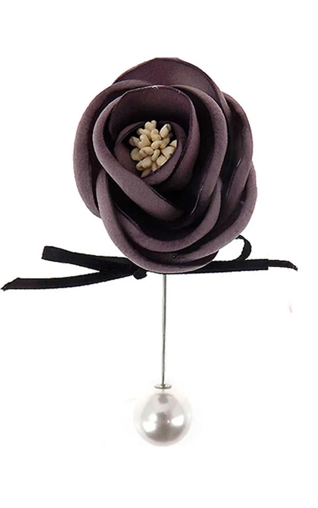 TD0152 Flower Corsage with Pearl Pin