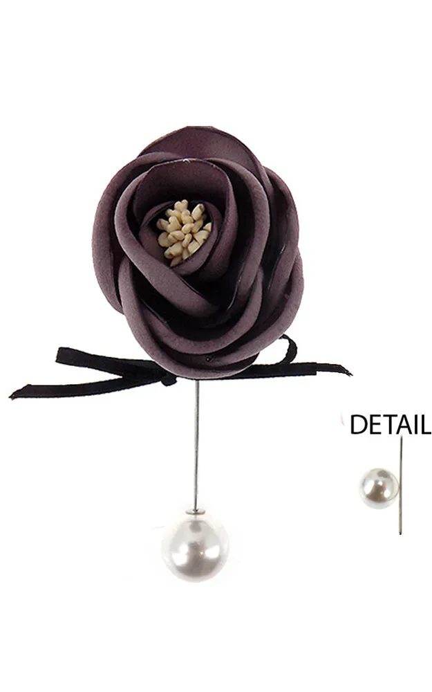 TD0152 Flower Corsage with Pearl Pin