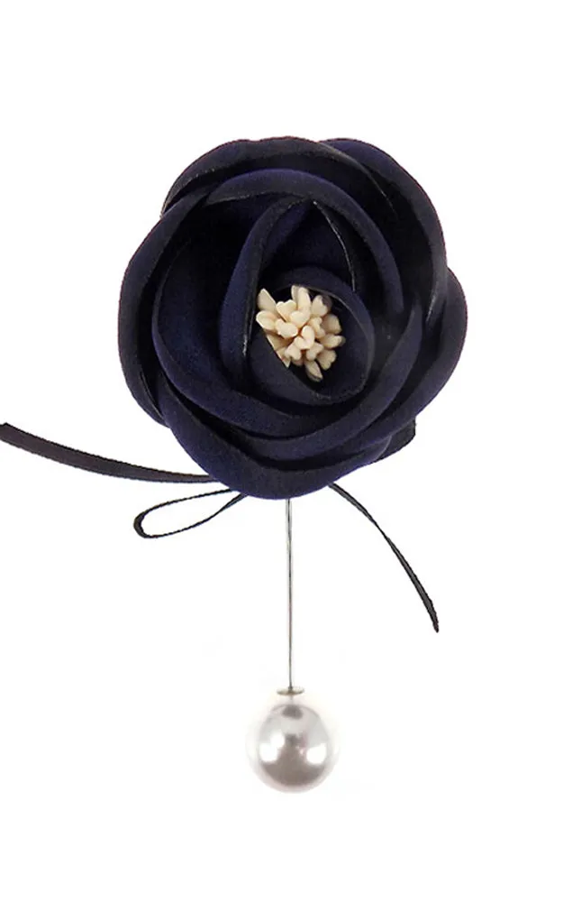 TD0152 Flower Corsage with Pearl Pin