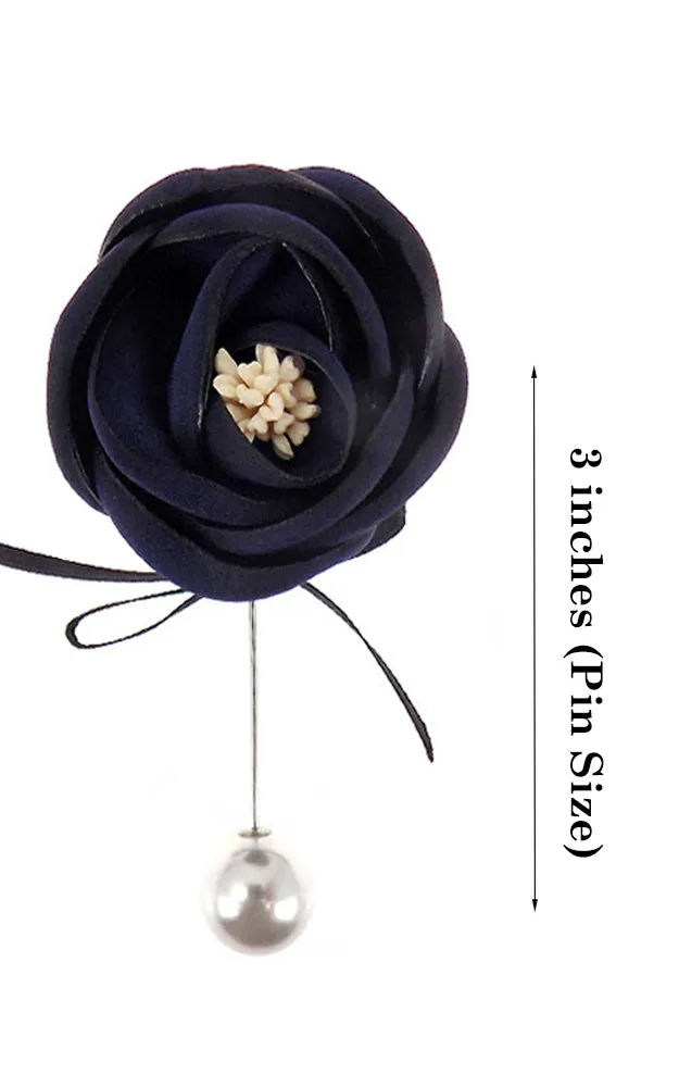 TD0152 Flower Corsage with Pearl Pin