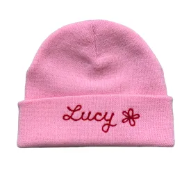 The Baby Chainstitch Beanie - Light Pink