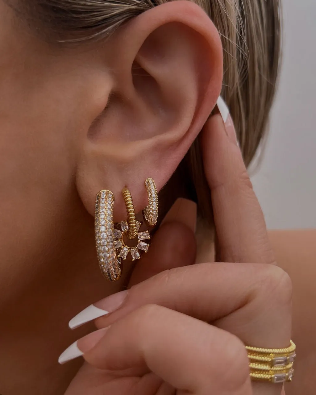 The Reversible Amalfi Hoops- Gold