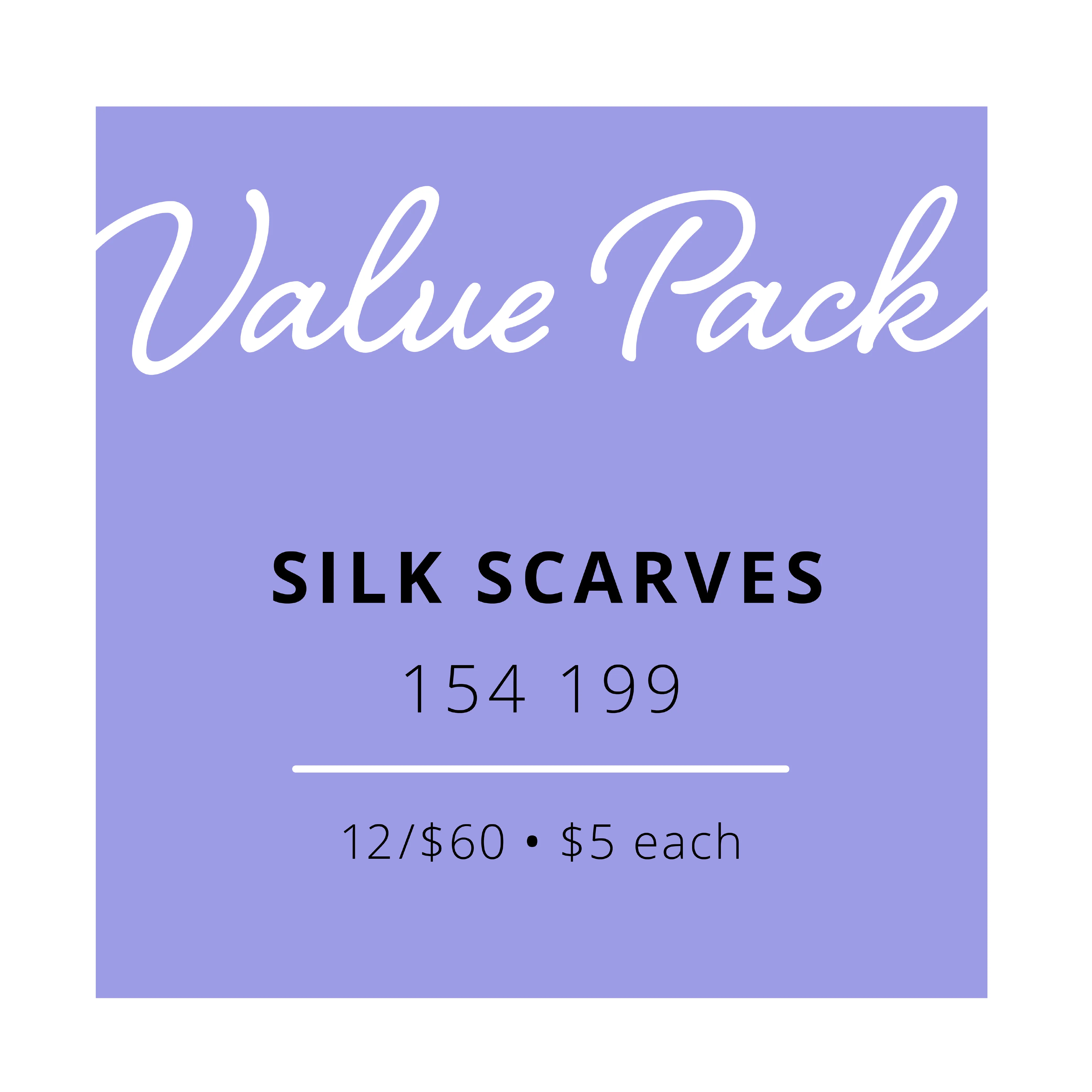 Value Pack Scarves | 12/$60 (Wholesale Only)