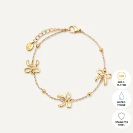 Vibes | Bow Bliss Clasp Bracelet | 18K Gold-Plated